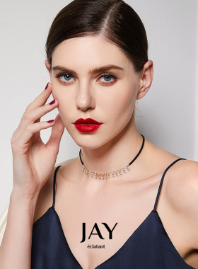 JAY璀璨黑色锁骨链女choker颈链