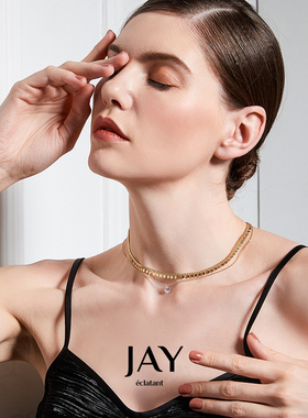 JAY圆片双层项链春夏颈链