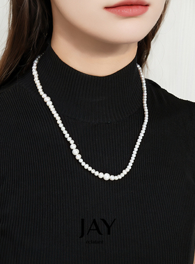 JAY淡水珍珠毛衣链大气长项链