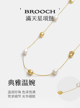 JAY满天星金色轻奢气质锁骨链