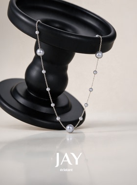 JAY月影灰色毛衣链高级感