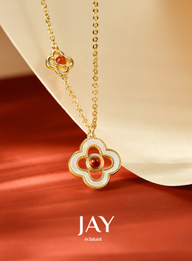 JAY幸运四叶草项链女新款吊坠