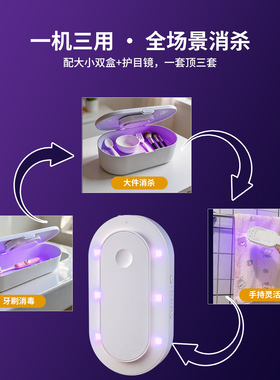 新款便携智能消毒盒筷筒玩具奶瓶餐具消毒器usb充电家用一体收纳