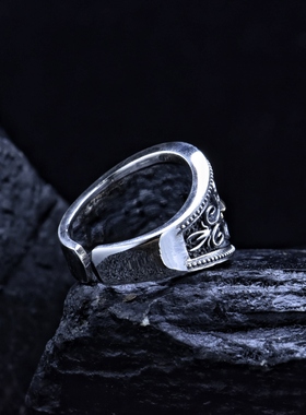 男士925纯银戒指霸太阳神之光银饰女送男友送情人礼物INS欧美潮饰