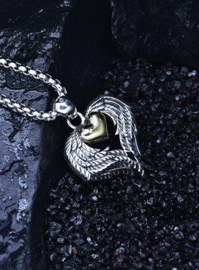 个性925纯银灵蛇吊坠男女款生肖属相复古蛇形项链情侣银饰本命年