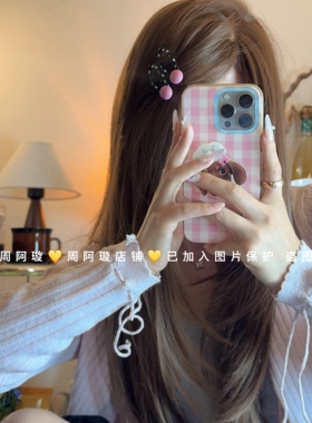 韩国东大门彩色豆豆发夹甜美波点BB夹刘海夹侧边夹子韩系少女发饰