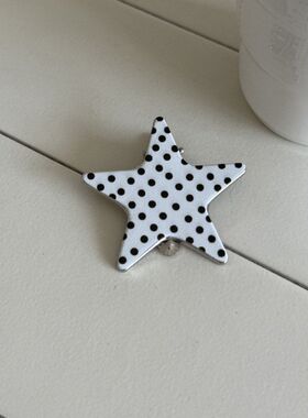 星星波点彩色发夹黑白韩系少女刘海夹侧边夹子发卡发饰品