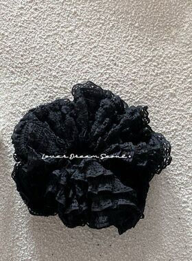 韩国ins新款白色蕾丝手工大肠扎