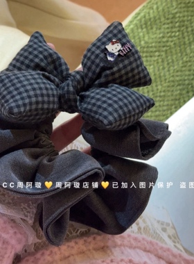 【ohoh】高级灰波浪格纹蓬蓬kt