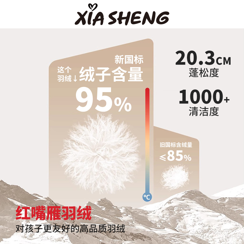 夏生杜邦三防红嘴雁鸭男女童连帽羽绒服儿童保暖秋冬校服搭配神器 - 图2