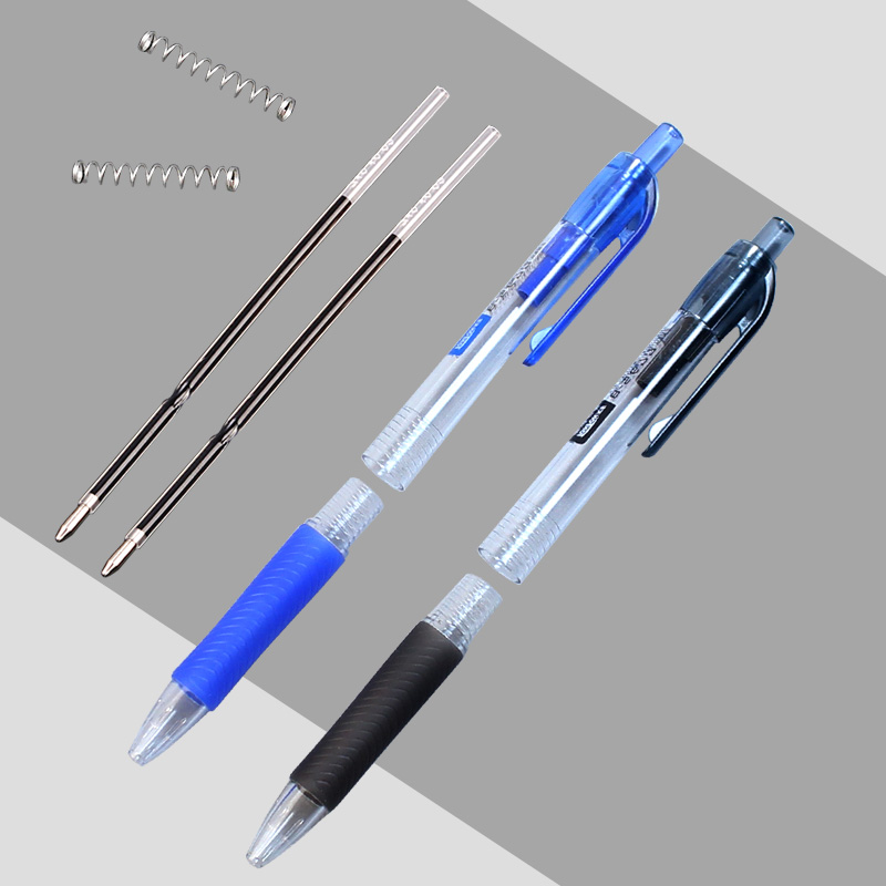天丰0.7mm蓝色红色黑色圆珠笔 商用笔批发按压式通用圆珠笔简约风 - 图1