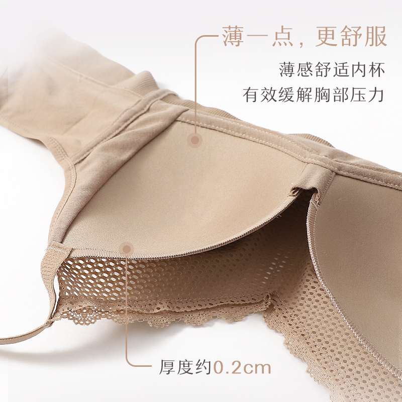 岚篇旗舰店内衣女无钢圈小胸薄款聚拢抹胸大胸显小调整型学生高中少女文胸罩3