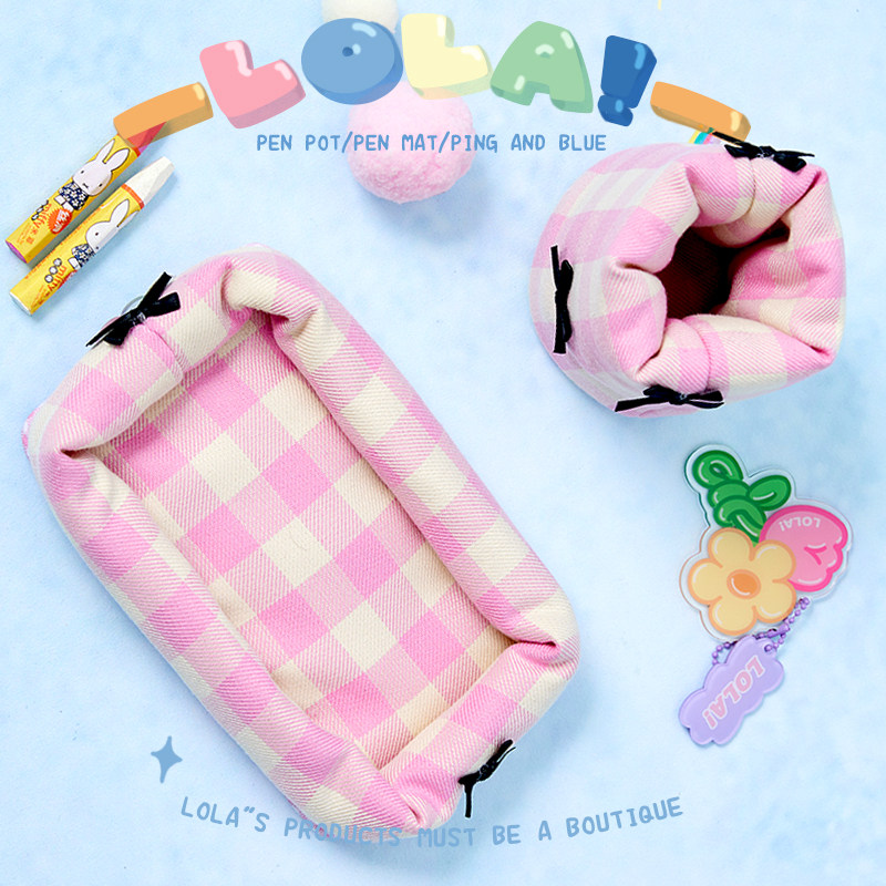 LOLA DESIGN可爱少女收纳笔筒 甜美收纳盒办公室桌面笔盒高颜值,淘宝优惠券,粉丝福利购,淘宝优惠卷