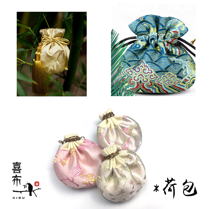 织锦缎布料 汤婆子布套旗袍提花面料丝绸锦书衣口金包手工布艺diy - 图2