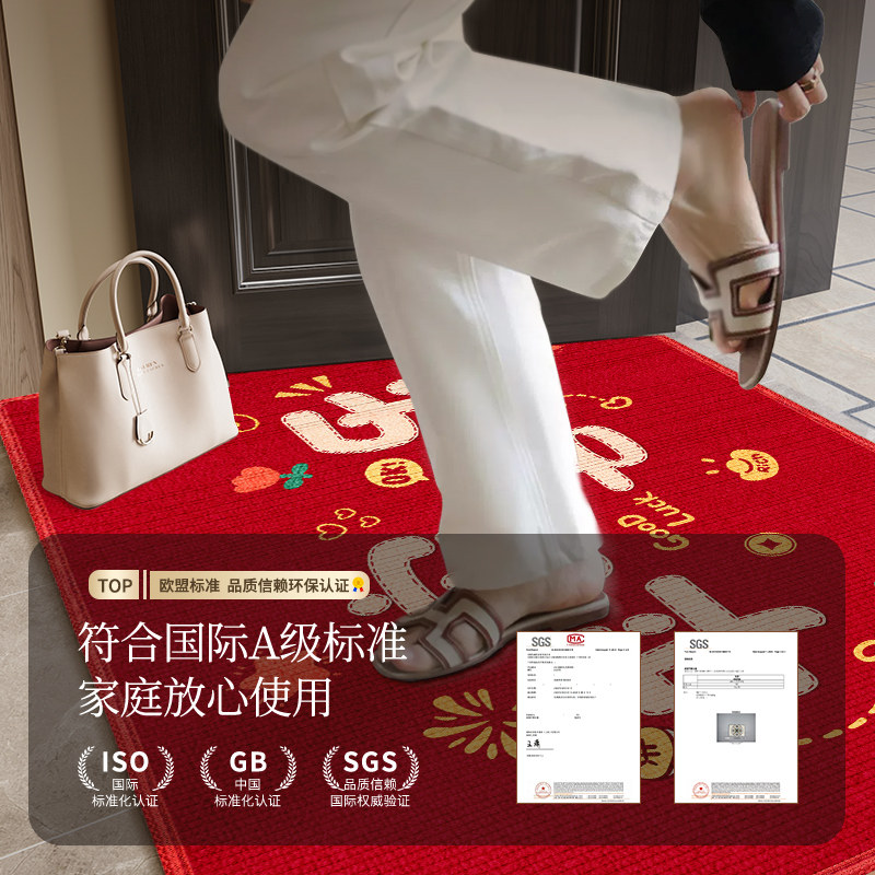 2026新款地垫入户门垫进门红色新年地毯门口专用门垫家用脚垫玄关,淘宝优惠券,粉丝福利购,淘宝优惠卷