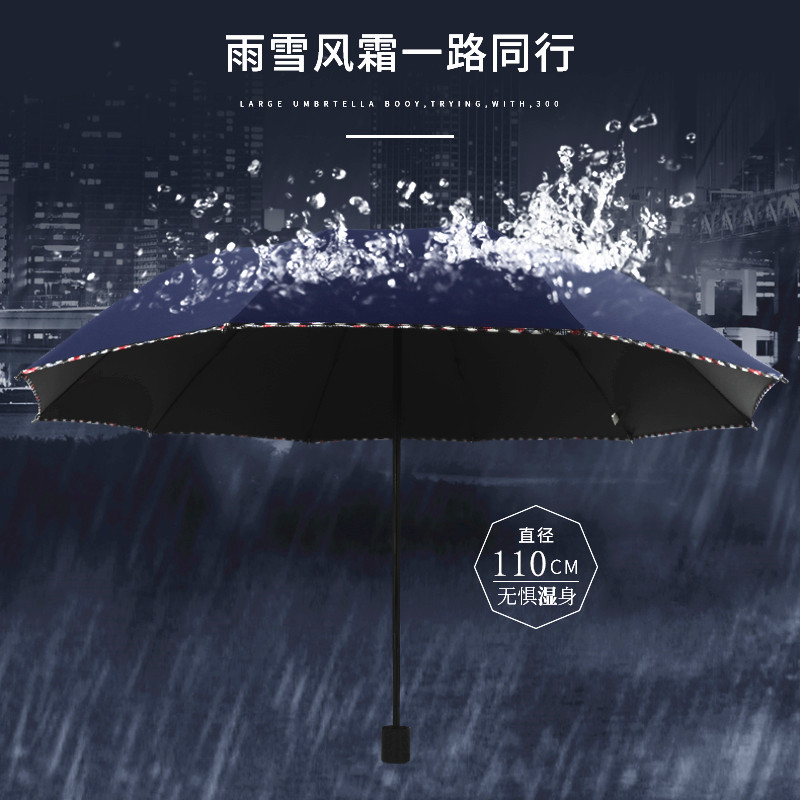 大号超大雨伞男女三人双人晴雨两用伞加大加固学生折叠加厚遮阳伞