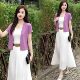 ຕາຫນ່າງແຂນສັ້ນ shawl ແມ່ຍິງ summer suspender cardigan ບາງງ່າຍດາຍ versatility blouse ຂະຫນາດນ້ອຍ waistcoat ສັ້ນເທິງ