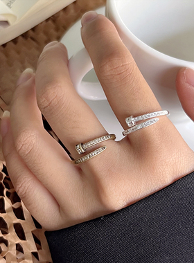 高级感钉子个性小众不掉色戒指