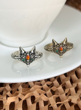 轻奢小众设计个性妖媚狐狸戒指