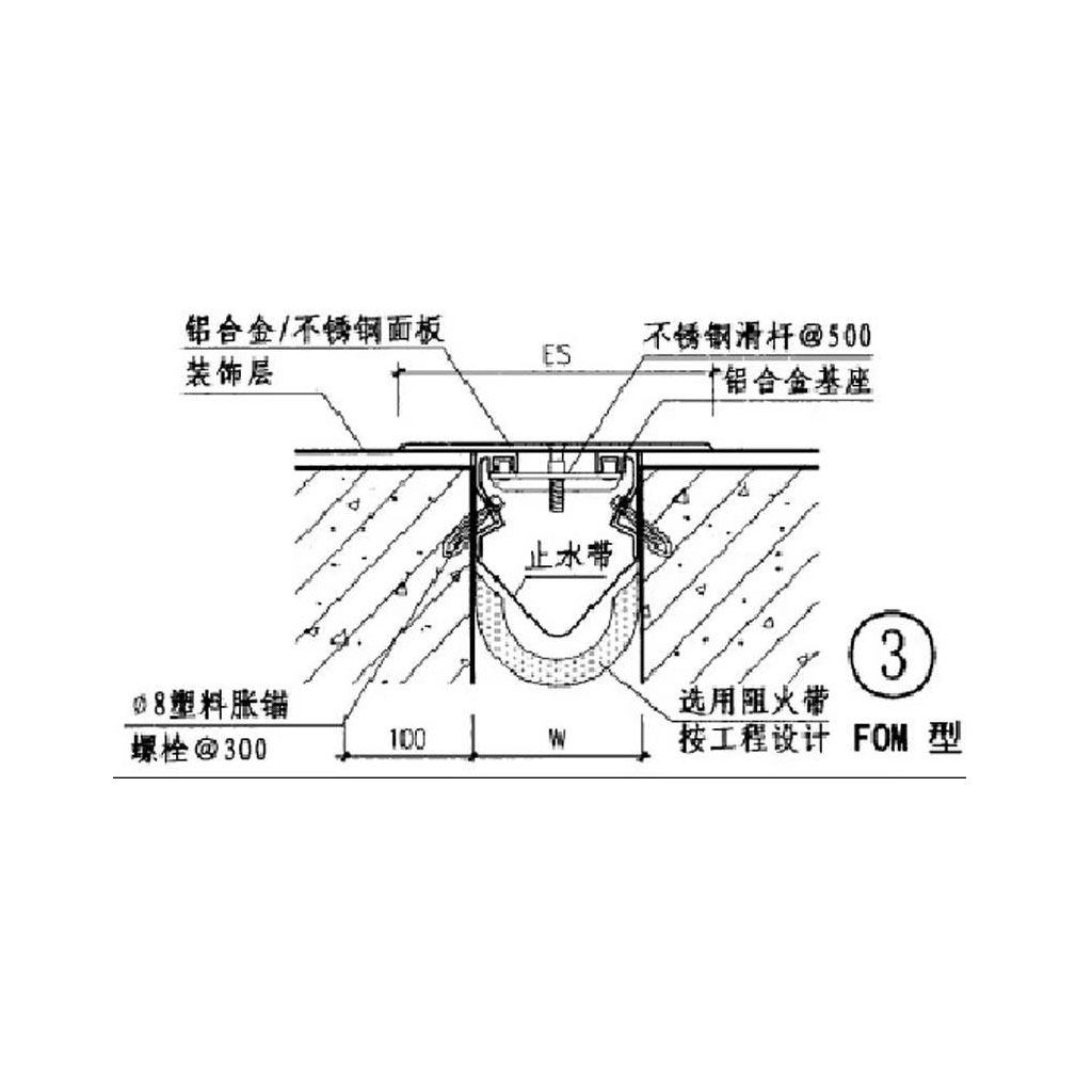 不锈钢外墙变形缝sem 伸缩缝盖板建筑变形缝 材料厂家