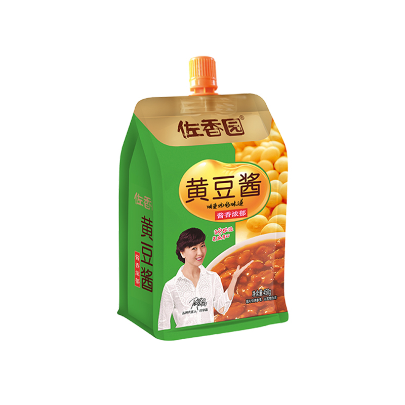 佐香园黄豆酱450g*24袋东北大酱豆瓣酱沾葱沾菜下饭酱整箱优惠装-图2