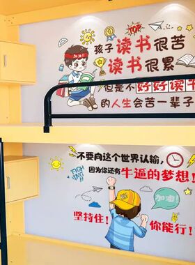 学生学习中高考励志墙贴纸装饰儿童卧室房间墙面墙纸壁纸海报贴画