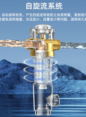 惠尔顿（WHEELTON）前置过滤器自动清洗反冲洗家用全屋大流量自来