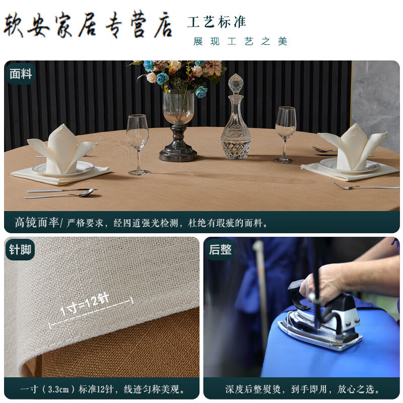 芍萌（SHAOMENG）棉麻口布酒店专用小方巾宴会折花餐巾布西餐厅饭 - 图2