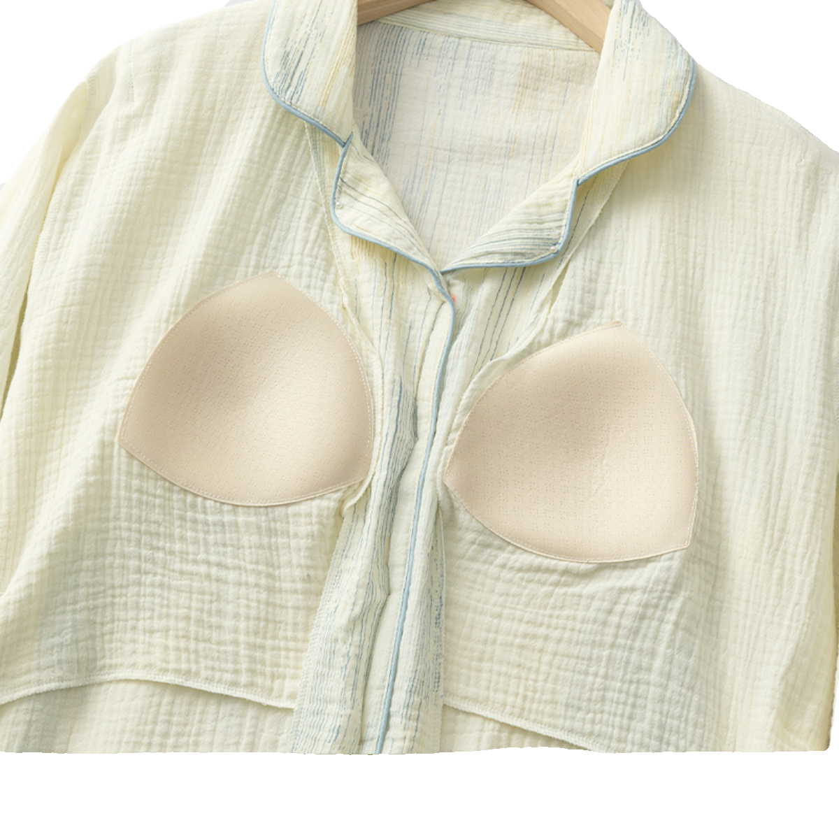 带胸垫纯棉纱布月子服春夏薄款产后产妇孕妇睡衣哺乳喂奶衣住院服