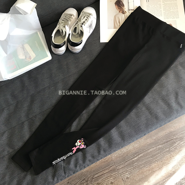 好搭~韩式ulzzang 运动风条纹杠杠 品质款外穿打底裤leggings 女 - 图1