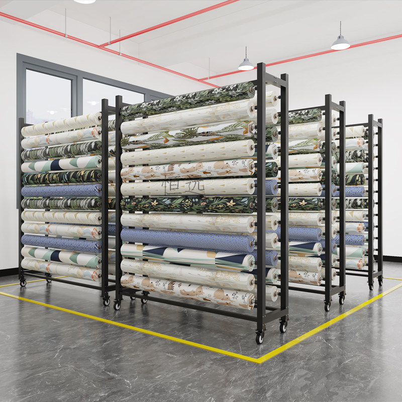 移动纺织面料展示架布匹挂布卷陈列架货架桌布料展架落地中岛架子,淘宝优惠券,粉丝福利购,淘宝优惠卷