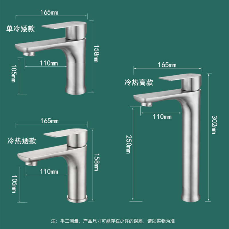 枪灰色洗脸盆水龙头冷热单冷龙头家用卫生间洗手盆面盆台盆洗脸池