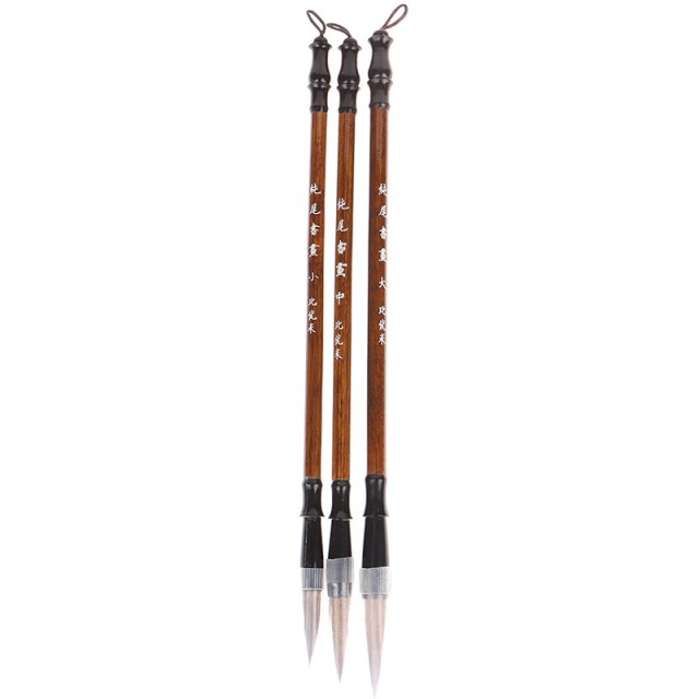 3Pcs/Set Excellent Quality Chinese Calligraphy Brushes Pen F - 图0