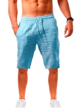 2021 KB New Men's Cotton Linen Shorts Pants Male Summer