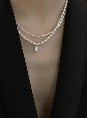 Popular 925 Sterling Silver Sparkling Clavicle Chain Choker