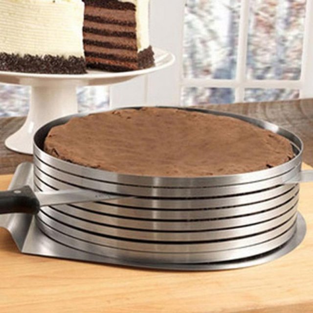 Adjustable Cake Cutter Slicer Stainless Steel Round Bread Ca - 图2