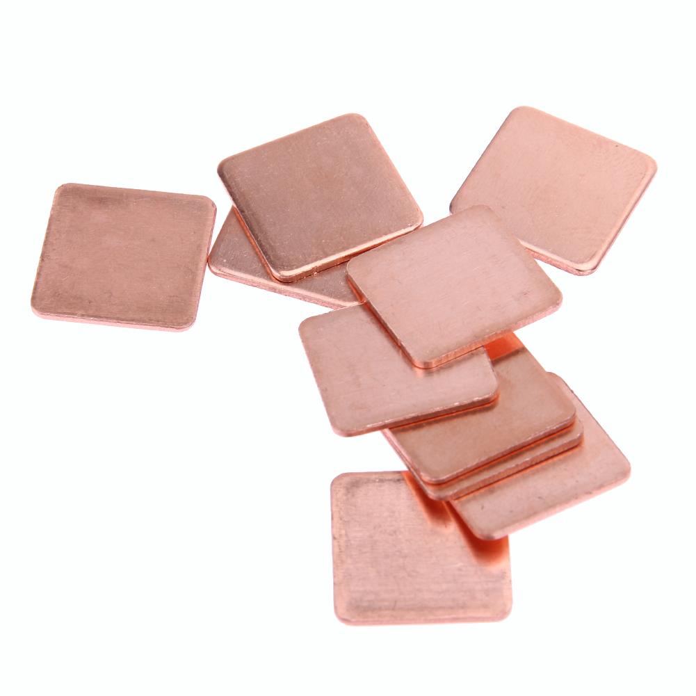 20pcs Thermal Conductive Copper Shims Pad 15mmx15mm 0.mm to - 图2