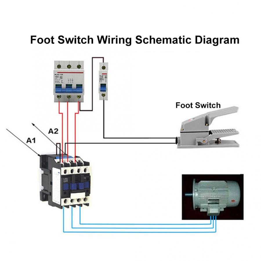 LT4 Foot Pedal Switch 1NC Aluminum Shell Jog Pedal Power - 图2