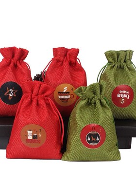 24PCS 10*14CM ChriStMAS Advent CAlendAr SACk Gift BAGS  Chri