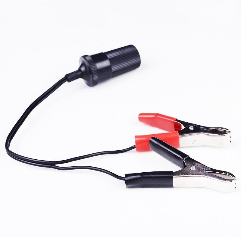 Car Battery Terminal Clip-On Cigarette Lighter Power Socket - 图0