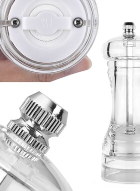 Acrylic Combo Pepper Mill and Salt Shaker with Adjustable Co