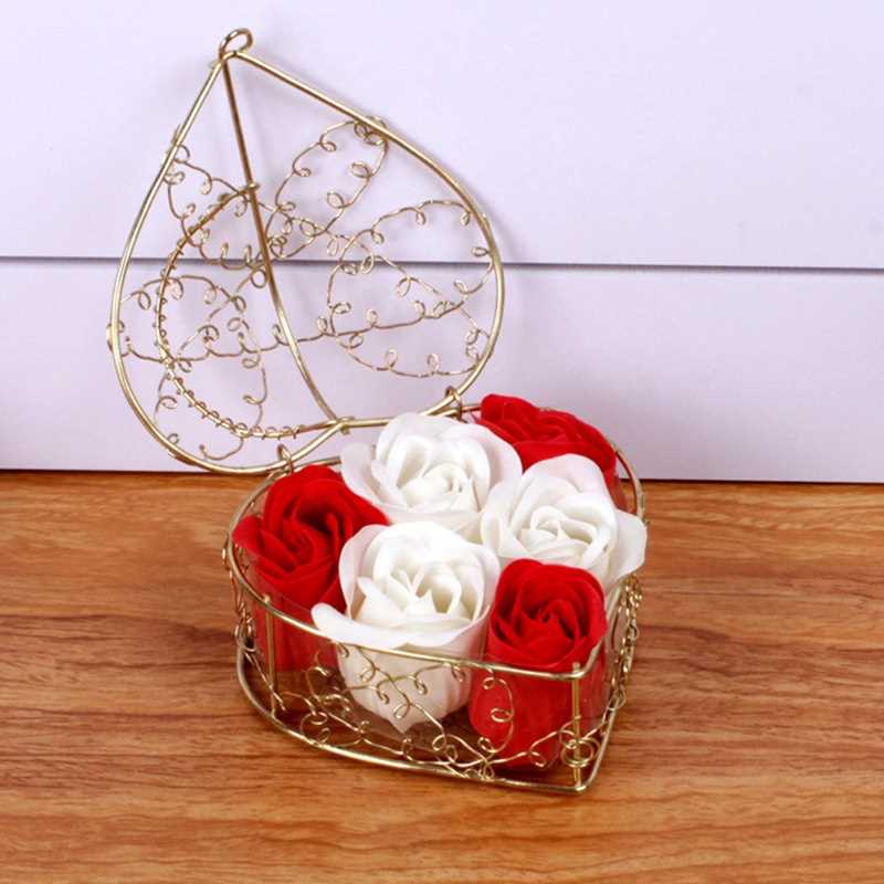 6pcs Rose Flower Petals Soap Set Birthdays Valentines Day Gi - 图3