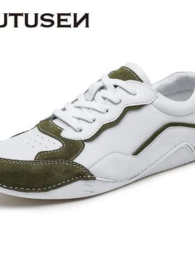 Casual Men Shoes Suede Leather Flat Shoes Handmade Walking S