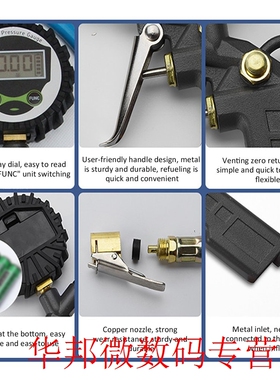 Car Tire Digital Pressure Gauge Durable Digital Display Infl