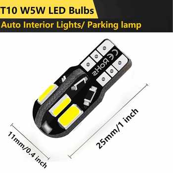 10x Error Free T10 LED W5W 2825 ດອກໄຟພາຍໃນ BMW E46