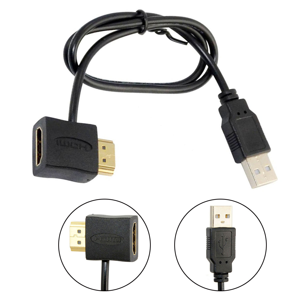 Computer Cable 1080P USB 2.0 HDMI Male To Female Adapter Ext - 图0