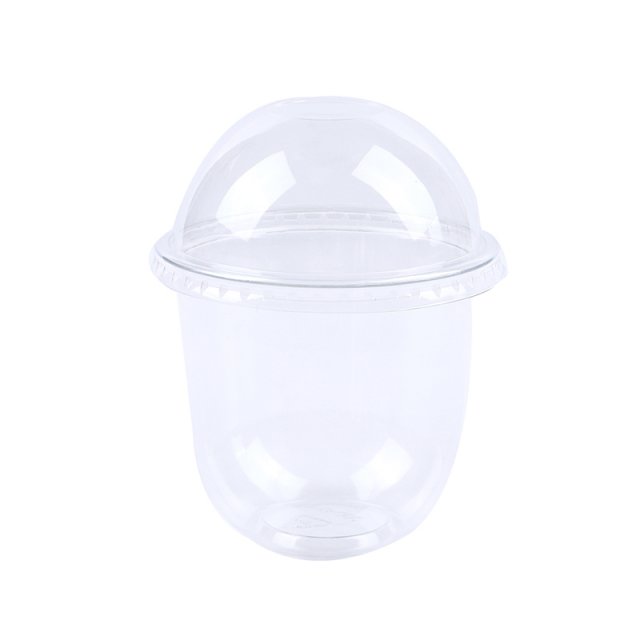 12pc Disposable Transparent Salad Dessert Cups With Cover Pl - 图2