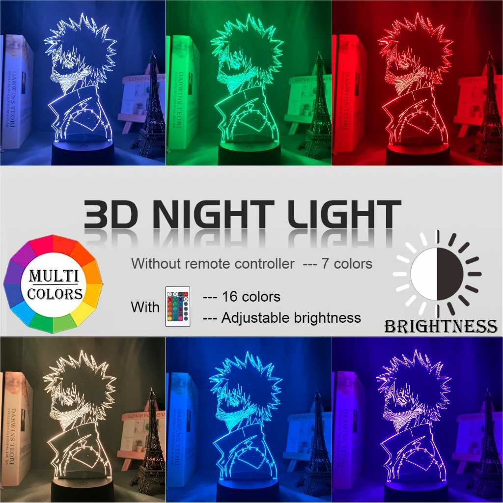 Acrylic d Lamp Anime My Hero Academia Dabi Led Light for Be-图1