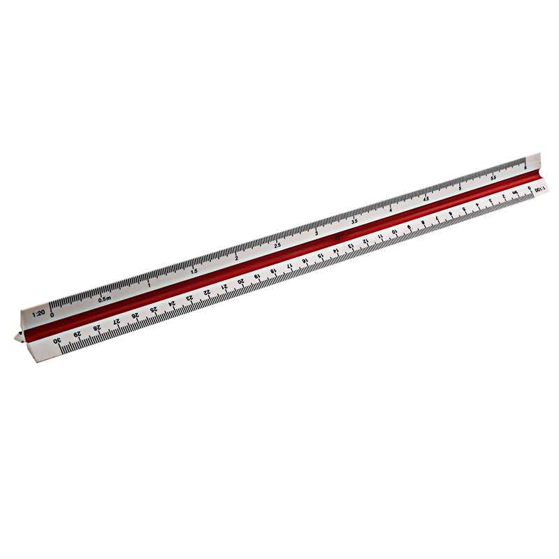 Plastic Triangular Scale Ruler 3 Sides for Architecture Dra - 图0