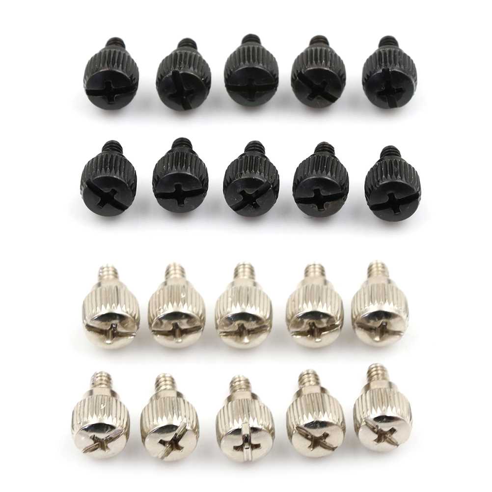 10pcs M3.5 6 #-32 Computer Case Screws Black Or Nickel Compu - 图0